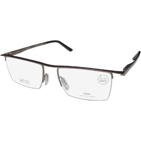 Safilo 1071 Elasta للرجال/النساء مفصلات زنبركية نصف حافة عالية الجودة أصلية ومميزة (52-17-140، بني غير لامع/برونزي) in Kuwait