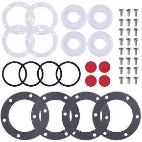 4 Pack 3595999 Hub Cap Window Cover Kit for 3434024 Hub Caps 359-5999 Hubcap Oil Window with Plugs and Gaskets Replace for Stemco 343-4024
