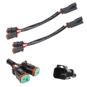 TOMALL 2 Leads Deutsch DT DTP 2 pin Socket Adapter for Work Light Retrofit Connectors Wiring Harness