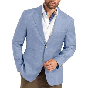 Men's Suit Jacket Blazer Casual Plaid Stripe Slim Fit Single Breasted Mens Tuxedos Jackets Party Sport Coats Blazers