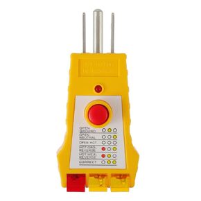 Outlet Circuit Testers for Grounding Products, Outlet Tester with GFCI, Plug Tester, Security Test, Electrical Receptacle Tester for North American Outlets