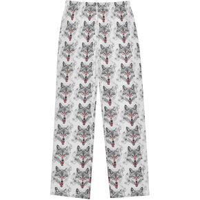 ALAZA Red Eye Wolf Pajama Lounge Pants Long Sleep Pajama Bottoms with Pockets