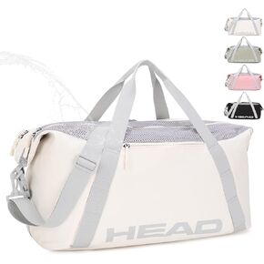 HEAD 45L Waterproof Travel Duffel Bag for Men & Women, Large Capacity Crossbody Sport Gym Bags for Fitness/Yoga, Lightweight Shoulder Tote Bag for Weekender Overnight/Business Workout