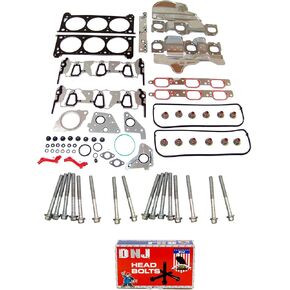 DNJ HGB3135 Cylinder Head Gasket set with Head Bolt Kit For 2006-2011 Buick Terraza 3.9L 3880cc 237cid V6 OHV
