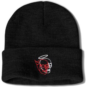 Skull Beanie Hat for Men Women Knit Unisex Winter Hats Warm Soft Stretchy Daily Cuffed Beanie