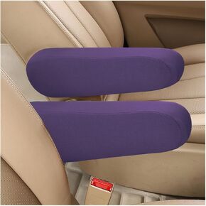 2 PCS Car Front Seat Armrest Covers, Comfortable Front Seat Armrest Protectors, Protective Arm Rest Pair Replacement Fit for Trucks, SUVs, and Vans, Car Accessories (Black)
