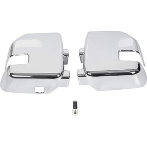 ECOTRIC Full Tow Mirror Covers Cap Compatible with 17-21 Ford F250 F350 F450 Super Duty Triple Chrome Plated