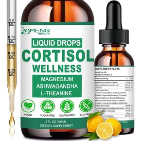 Cortisol Supplements for Women & Men, 16-in-1 Cortisol Reducer Detox Manager w. Magnesium, Ksm-66 Ashwagandha, L-Theanine, Rhodiola, Phosphatidylserine for Lower Cortisol, Mood, Focus, Sleep Support