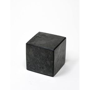 Shungite Club Shungite Stone Cube Polished Crystal Cube 4 cm, Figures for Home Decor, Chakra, Meditation, Energy