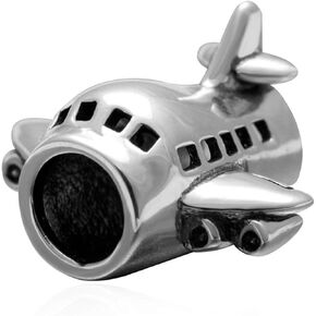 Airplane Aircraft Charms fit Pandora Travel Bracelet, 925 Sterling Silver Passenger Flights Plane Beads, Gifts for Souvenir/Christmas/Mothers Day/Birthday/Holiday