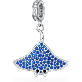 Stingray Charm 925 Sterling Silver Manta ray Charms Beads for Bracelets Ocean Charms Jewelry for Women