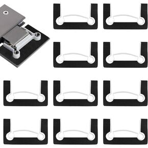 Gasket Replacement Kit for Hinges, 20PCS Rubber Shower Doors Hinge Replacement Part Black Anti-Slip Gasket Glass Hinge Replacement Kit