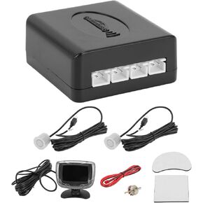 Auto Vehicle Reverse Backup Radar System LCD Distance Display Reverse Parking Sensors Distance Detection 2 Parking Sensors Red