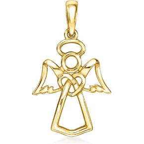 Canaria Italian 10kt Yellow Gold Angel Pendant