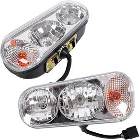 ECOTRIC Universal Halogen Snow Plow Lights Kit Compatible with Boss Western Meyer Blizzard Curtis Snowdog Replacement for 1311100 Snow Plow Lights Accessories