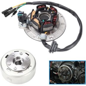 YX150 Stator 6 Coil Ignition Magneto Stator Flywheel Rotor Kit 5 Wire Copper Powersports Stators for YX 140cc 150cc 160cc Pit Dirt Bike ATV Quad 4 Wheeler