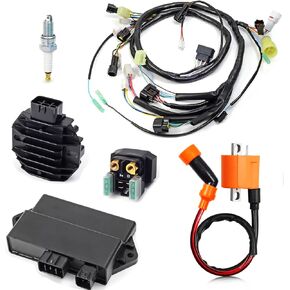 Wiring Wire Harness CDI Ignition Coil Pack Regulator Rebuild Kit For Yamaha Raptor 350 YFM350R 2004-2013 5YT-82590-00-00 5YT-85540-00-00