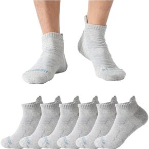 Men's & Women's Running Socks–Low Cut Athletic Ankle Socks with Cushioned Heel Tab & Arch Support 6Pairs
