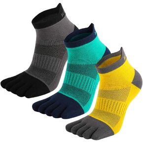 MEIKAN Toe Socks （2022New）, Running Socks for Men & Women, 3 Pairs of Unisex Sneaker Sports Socks…