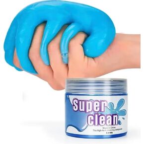 Super Clean Gel Cleaner for Cars, Keyboards. Great for Getting dust, and Crumbs from Tight Areas. Easy to use to Keep Work Areas and Vehicles Clean. Keep Out of Reach from Children. 8.8 oz