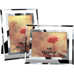 إطارات صور PETAFLOP مقاس 5x7 مثالية لديكورات طاولات المكتب العائلية، مجموعة من قطعتين شفافتين in Kuwait