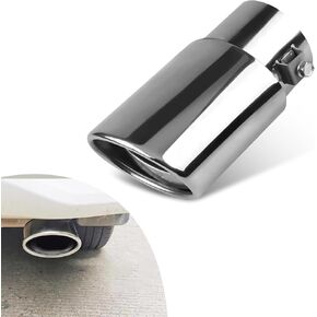 1 PC Car Exhaust Tips, Dual Outlet Bending Muffler Exhaust, Stainless Steel High Temperature Resistant Tail Pipe Muffler Tip, Universal Car Modification Accessories (Multicolor)