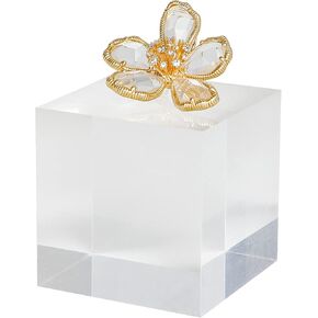 GemeShou small clear display riser, Acrylic block for jewelry selling, transparent earring ring display riser for Closet Show【1.97 L x1.97 W x1.97 H inch】