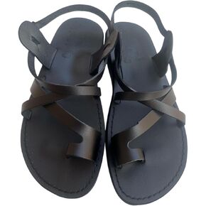LION OF JUDAH MARKET Biblical Jesus Unisex Adults Genuine Leather Jesus Black Brown Sandals Most Popular Style 6