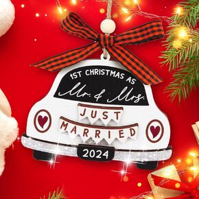 First Christmas in New Home Ornament 2024 - Our First Home Ornament 2024, New Home Christmas Ornament 2024, House Warming Gifts New Home Decor Ideas, Wood New House Ornament 2024 for Couple