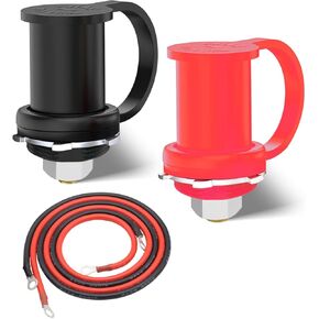 Battery Jump Post Waterproof Remote Battery Terminals with Heavy Duty Mounting Bracket UTV/ATV Battery Relocation Kit Battery Chargeing Post for Marine Car RV Truck