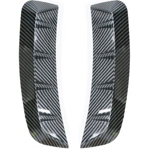 UOIENRT 2 PCS Car Decorative Fender Cover Trim Scoop, Carbon Fiber ABS Bumper Hood Sticker, Adhesive Designed Spoiler Universial for Most Cars