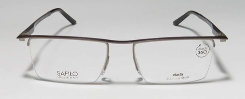 Safilo 1071 Elasta للرجال/النساء مفصلات زنبركية نصف حافة عالية الجودة أصلية ومميزة (52-17-140، بني غير لامع/برونزي) in Kuwait