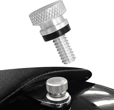 مسمار مسمار مقعد سريع الفك للدراجة النارية - مسمار تثبيت مقعد خلفي من سبائك الألومنيوم 1/4 بوصة - 20 خيط، متوافق مع 1996-2024 Sportster وStreet Glide وSoftail وRoad Glide والمزيد in Kuwait