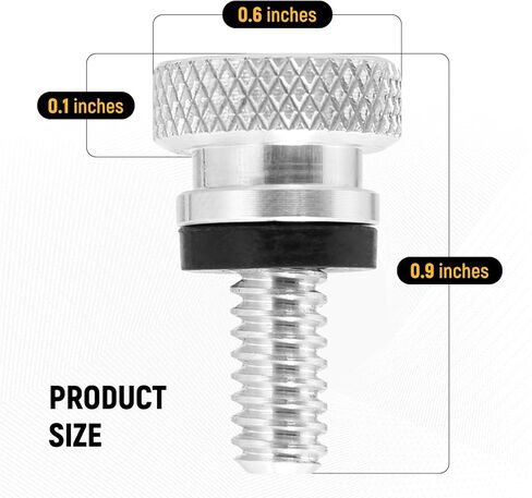 مسمار مسمار مقعد سريع الفك للدراجة النارية - مسمار تثبيت مقعد خلفي من سبائك الألومنيوم 1/4 بوصة - 20 خيط، متوافق مع 1996-2024 Sportster وStreet Glide وSoftail وRoad Glide والمزيد in Kuwait