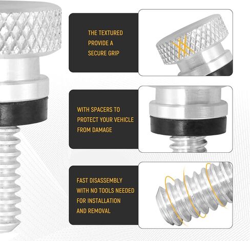 مسمار مسمار مقعد سريع الفك للدراجة النارية - مسمار تثبيت مقعد خلفي من سبائك الألومنيوم 1/4 بوصة - 20 خيط، متوافق مع 1996-2024 Sportster وStreet Glide وSoftail وRoad Glide والمزيد in Kuwait