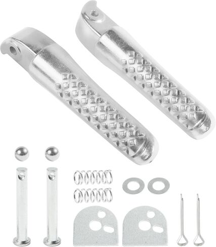 Pegs for Bike,Car Accessories Foot Pegs,Bike Foot Pegs,Mini Bike Parts,Mini Bike Foot Pegs Foot Rest Kit,Foot Pegs Footrest Bracket Foot Pedal for 79cc 97cc 100cc 3.0hp 196cc 200cc 6.5hp (Silver) in Saudi Arabia