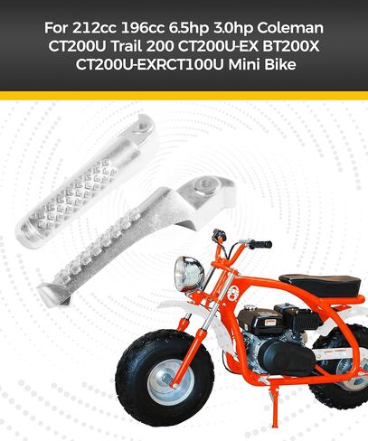 Pegs for Bike,Car Accessories Foot Pegs,Bike Foot Pegs,Mini Bike Parts,Mini Bike Foot Pegs Foot Rest Kit,Foot Pegs Footrest Bracket Foot Pedal for 79cc 97cc 100cc 3.0hp 196cc 200cc 6.5hp (Silver) in Saudi Arabia