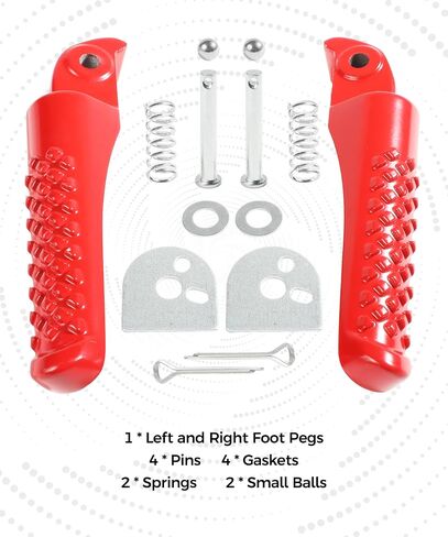 Pegs for Bike,Car Accessories Foot Pegs,Bike Foot Pegs,Mini Bike Parts,Mini Bike Foot Pegs Foot Rest Kit,Foot Pegs Footrest Bracket Foot Pedal for 79cc 97cc 100cc 3.0hp 196cc 200cc 6.5hp (Silver) in Saudi Arabia
