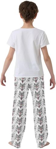 ALAZA Red Eye Wolf Pajama Lounge Pants Long Sleep Pajama Bottoms with Pockets in Saudi Arabia