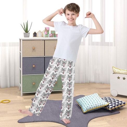 ALAZA Red Eye Wolf Pajama Lounge Pants Long Sleep Pajama Bottoms with Pockets in Saudi Arabia