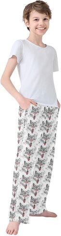 ALAZA Red Eye Wolf Pajama Lounge Pants Long Sleep Pajama Bottoms with Pockets in Saudi Arabia