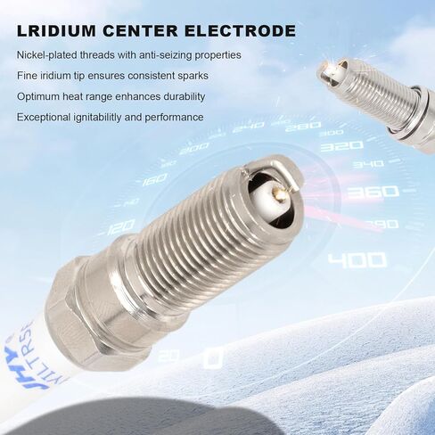 حزمة من 8 شمعات إشعال بلاتينيوم إيريديوم تناسب سيلفرادو 1500/2500/3500 HD تاهو كامارو سوبربان سييرا 1500 يوكون XL إسكاليد يستبدل 91418، ILTR5E11، 12622441، 12625058 in Kuwait