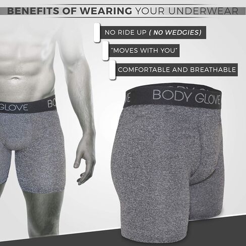 Twist Body Glove Men's Boxer Briefs 6-Pack Micro Modal, Contoured Shape, Soft & Breathable, Comfort Fit Underwear in Saudi Arabia