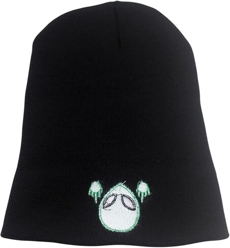 Funny Black Knit Beanie Hat Winter Embroidered Warm Cap for Men Women in Kuwait