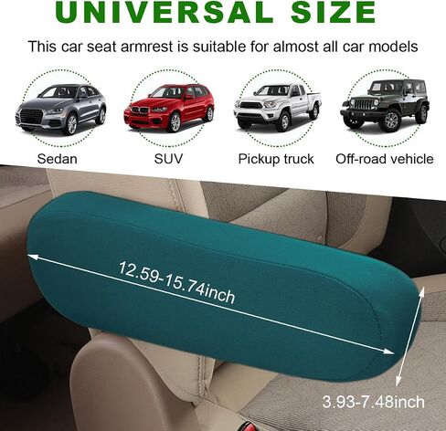 2 PCS Car Front Seat Armrest Covers, Comfortable Front Seat Armrest Protectors, Protective Arm Rest Pair Replacement Fit for Trucks, SUVs, and Vans, Car Accessories (Black) in Saudi Arabia