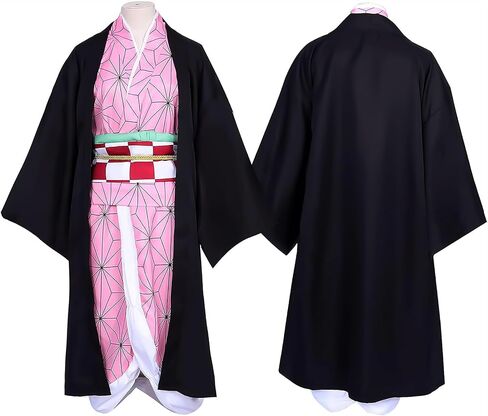Nezukoo Shinobu Cosplay Tanjiro Costume Cosplay Zenitsuu Kimono Cosplay Outfit Halloween in Saudi Arabia
