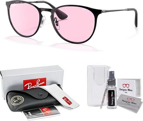 Ray-Ban RB3539 Erika Metal Rounded Sunglasses for Women + BUNDLE With Designer iWear Eyewear Kit in Saudi Arabia