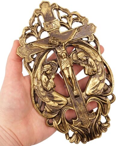 Needzo Elegant Adoration Wall Crucifix, Religious Art for Home and Sanctuary, 8 Inches in Saudi Arabia
