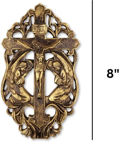Needzo Elegant Adoration Wall Crucifix, Religious Art for Home and Sanctuary, 8 Inches in Saudi Arabia