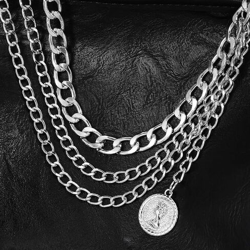Multilayer Waist Chain Metal Chain Belt Belly Link for Dresses Jeans in Kuwait